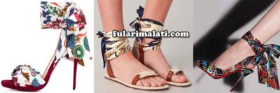 Saten ayakkabı fular imalatı 2