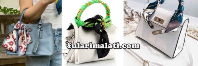 Saten çanta, bileklik, boyun fular 1